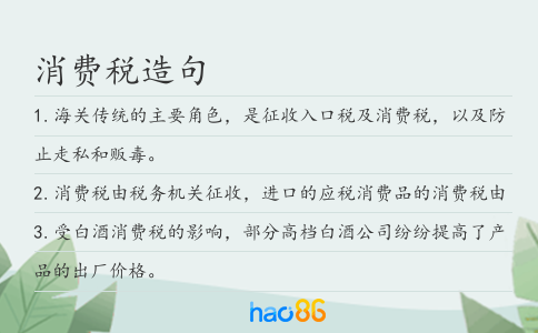 消费税造句