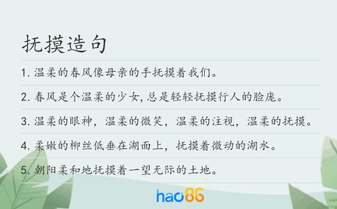 抚摸造句