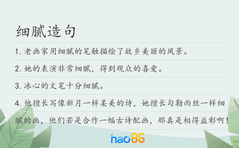细腻造句