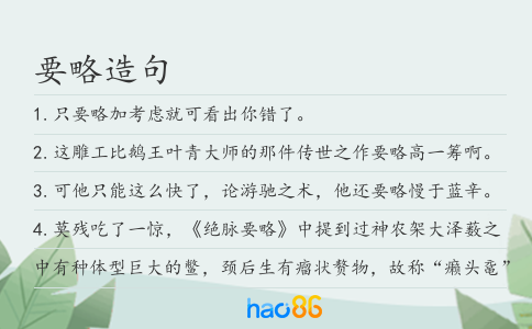 要略造句
