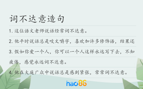 词不达意造句