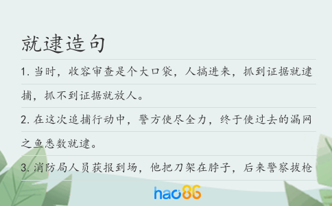 就逮造句
