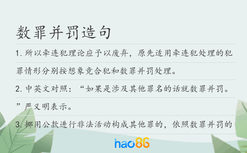 数罪并罚造句