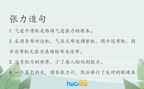 张力造句