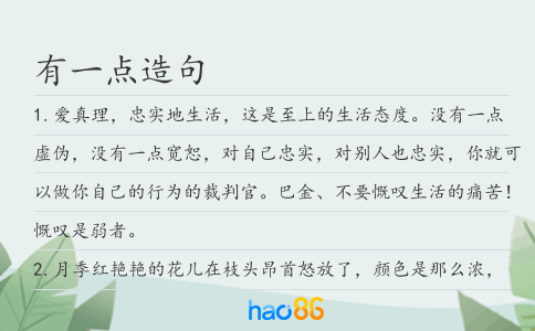 有一点造句