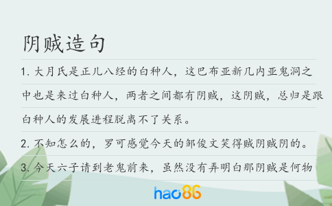 阴贼造句
