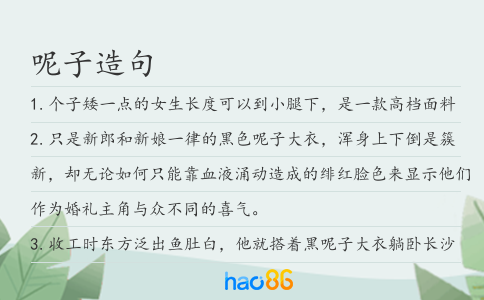 呢子造句
