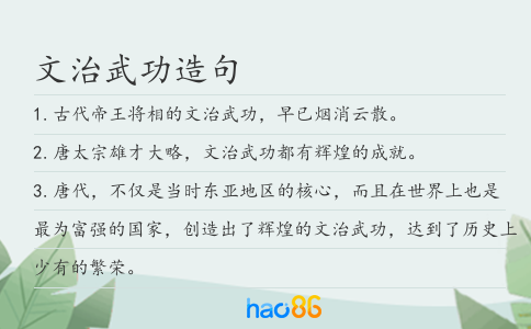 文治武功造句