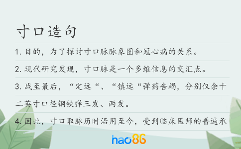 寸口造句