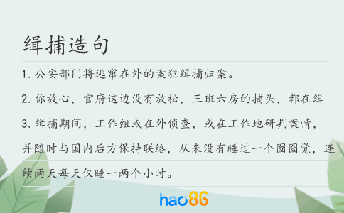 缉捕造句