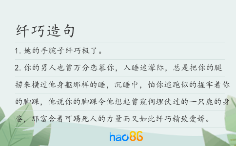 纤巧造句