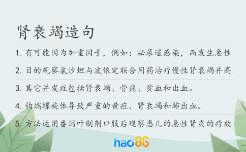肾衰竭造句