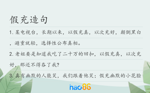 假充造句