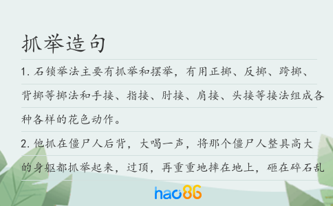 抓举造句