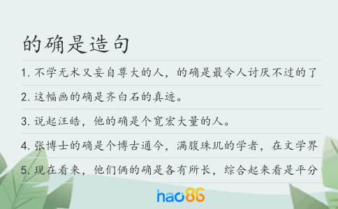 的确是造句
