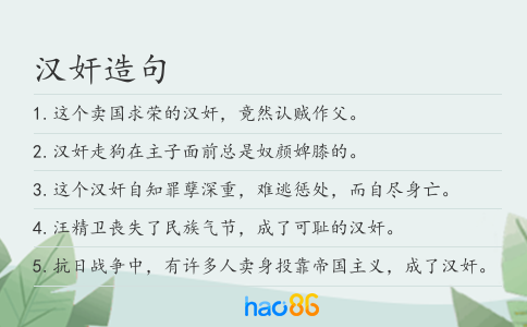 汉奸造句