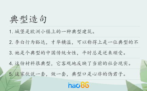 典型造句