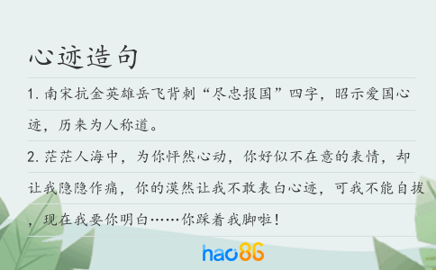心迹造句