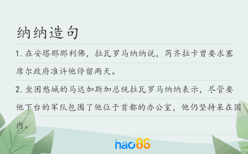 纳纳造句