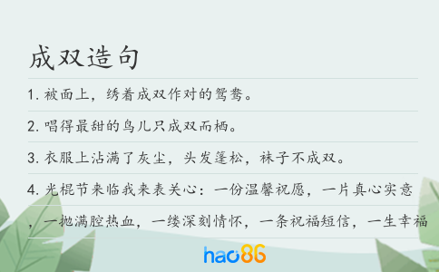 成双造句