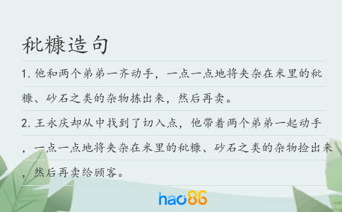 秕糠造句