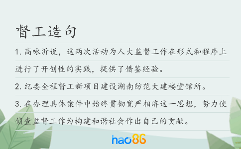 督工造句