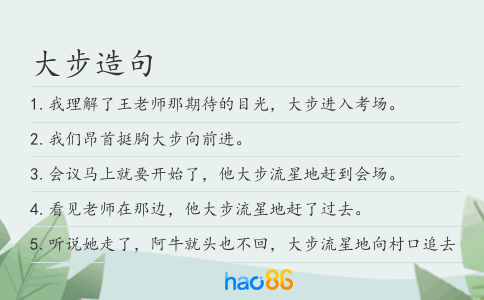 大步造句