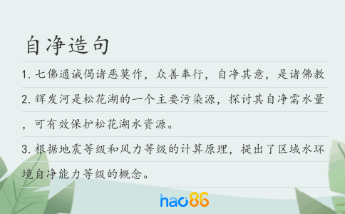 自净造句