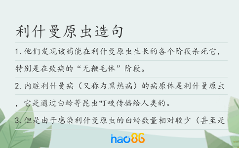 利什曼原虫造句