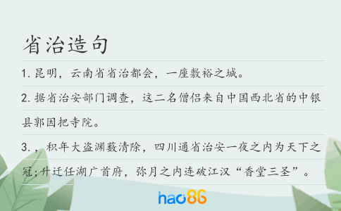 省治造句