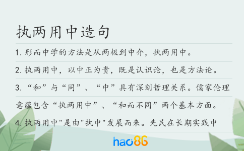 执两用中造句