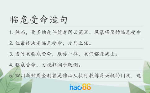 临危受命造句