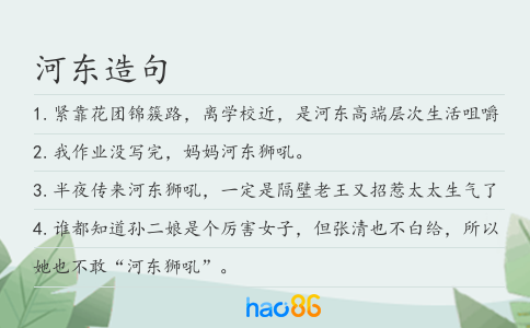 河东造句