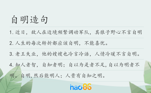 自明造句