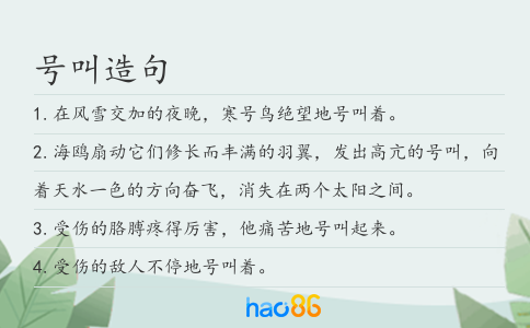 号叫造句