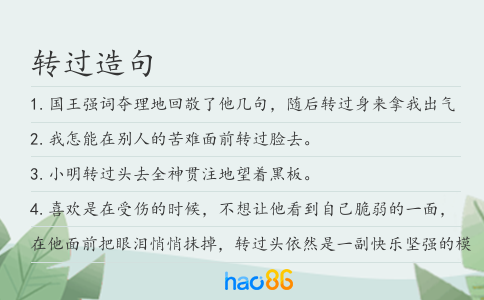 转过造句