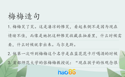 梅梅造句
