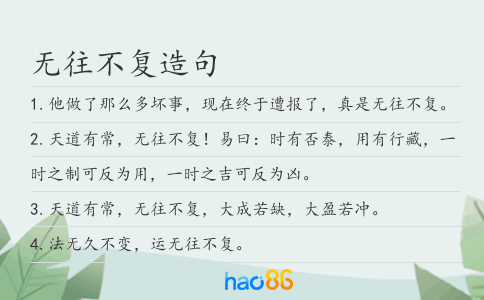 无往不复造句