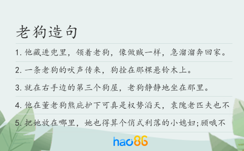 老狗造句