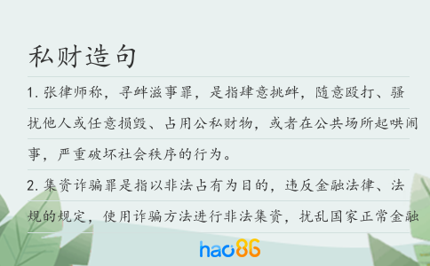 私财造句
