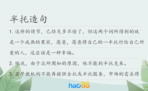 半托造句