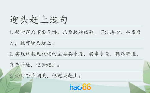 迎头赶上造句
