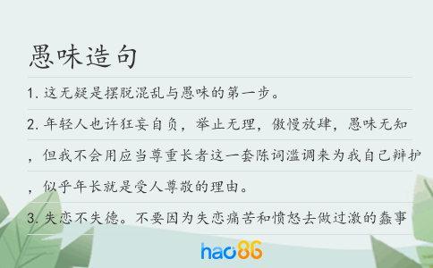愚味造句