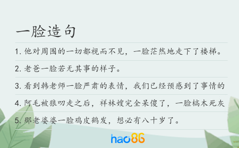 一脸造句