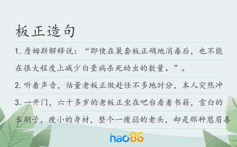 板正造句
