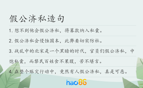 假公济私造句