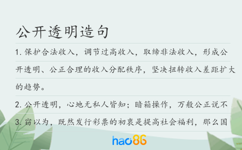 公开透明造句