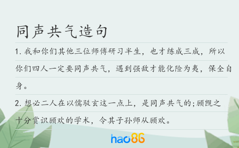 同声共气造句