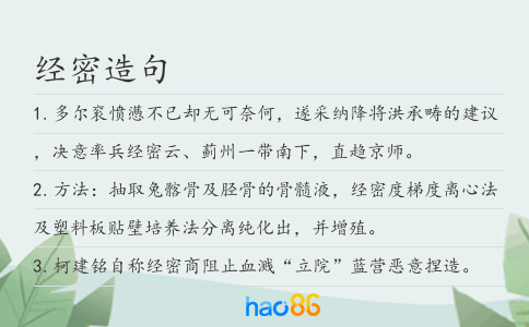 经密造句