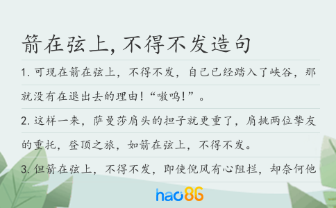 箭在弦上,不得不发造句